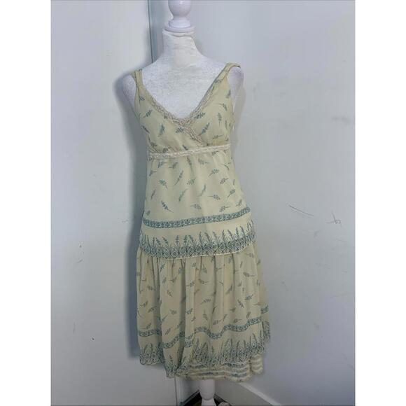 kenzie Other - Kenzie 2 Piece Top & Skirt Set Y2K Boho 100% Silk Sz 4 Lined Side Zip